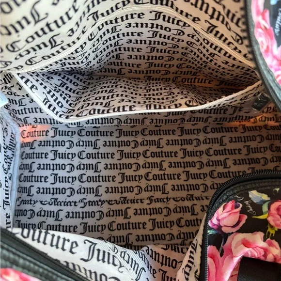 JUICY COUTURE BAG WEEKENDER‎ HAND BAG Pink with roses. - Picture 9 of 14